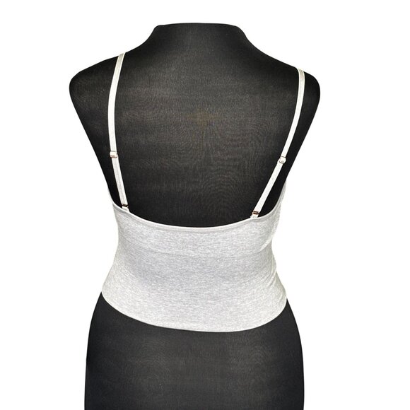 Set Of 3 Marilyn Monroe Camisole Tops Adjustable Straps Size L White Black Gray - Picture 16 of 16